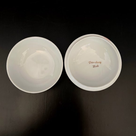 EUC AK Kaiser Petersburg Floral w Gold Trim Porcelain Round Trinket Box Germany - Picture 7 of 8